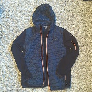 Eddie bauer fall puffer jacket with hidden hood